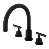 Kingston Brass Manhattan Two-Handle Roman Tub Faucet, Matte Black - KS8320CML